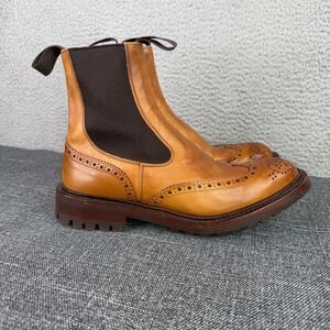 Tricker's Henry Brogue Chelsea Boots Mens UK 8.5 US 9.5 England Commando Sole